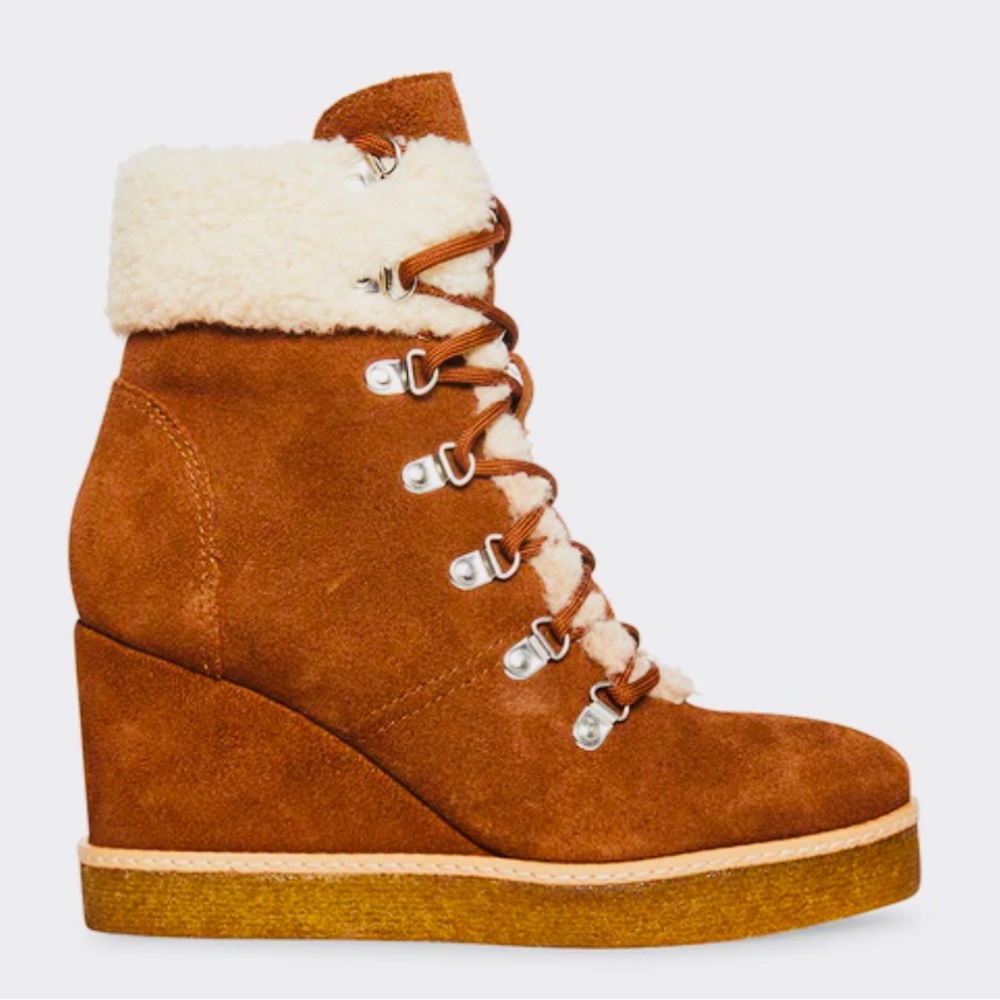 NWT Steve Madden Marcel Cognac Suede Boots | Size 8.5